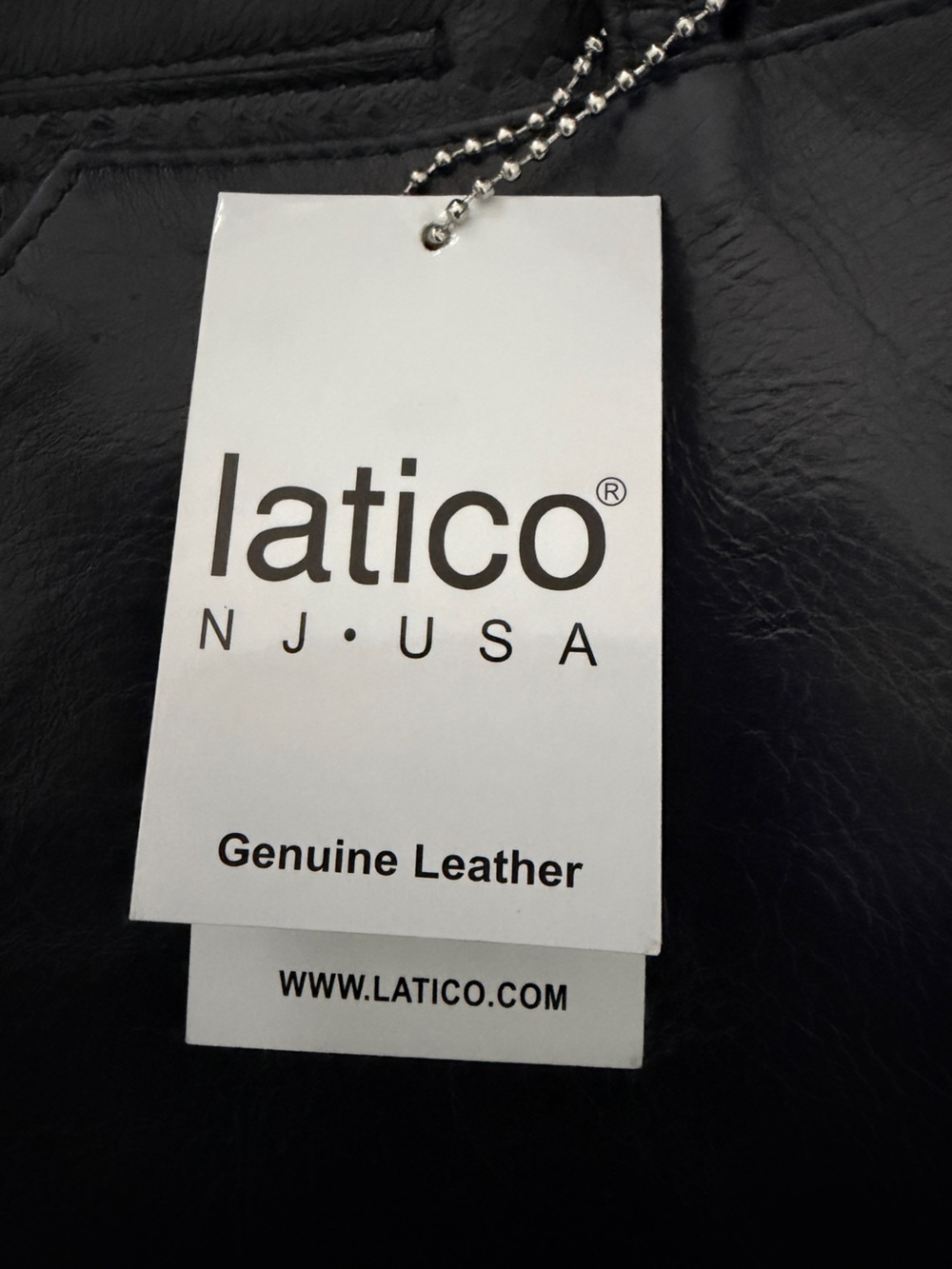 New Latico Navy Leather Tote with Slim Shoulder Straps - Picture 12 of 13